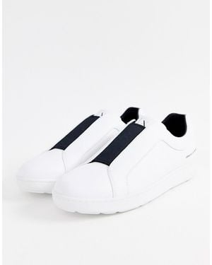 ARMANI EXCHANGE Sneakers senza lacci elasticizzate bianche - Bianco