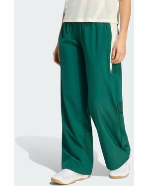 adidas Originals Hyperglam Colour Block Wide Woven Trousers - Green