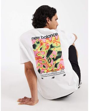 New Balance T-Shirt Met Heatmapprint - Wit