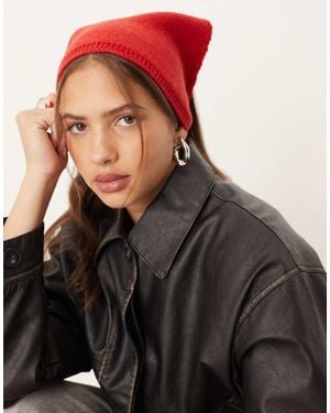 ASOS Knit Small Fluffy Tie Triangle - Black