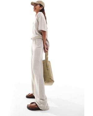 Vero Moda Pantaloni A Fondo Ampio - Bianco