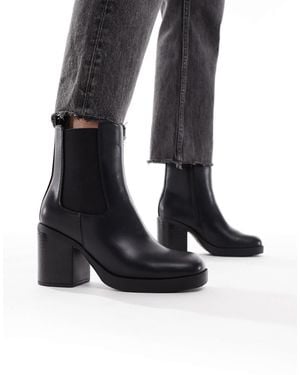 New Look – klobige chelsea boots - Schwarz