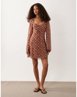 Wednesday's Girl Floaty Angel Sleeve Dress - Multicolor