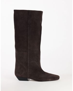 TOPSHOP Pablo stiefel aus echtem leder im slim-western-stil - Braun