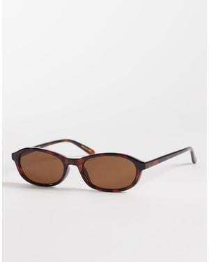 Mango Oval Sunglasses - Brown
