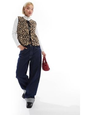 Threadbare Veste sans manches en imitation peau - Bleu
