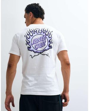 Santa Cruz Forging Dot Short Sleeve T-shirt With Back Graphic - White