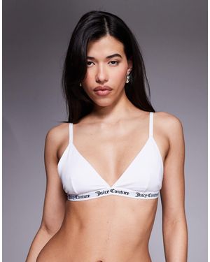 Juicy Couture Soutien-gorge triangle à logo - Blanc