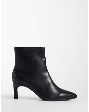 SEQWL Wide Fit Benz Faux-suede Kitten Heel Ankle Boots - Black
