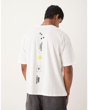 ASOS Oversized T-shirt With Spine Print - White