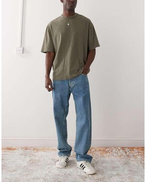 Weekday Space Relaxed Fit Straight Leg Jeans - Blue