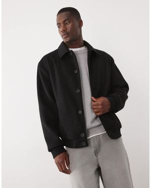 ASOS Wool Look Bomber - Black