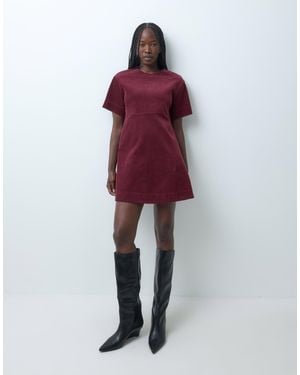 ASOS Mini-kord-t-shirt-kleid - Rot