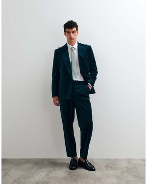 ASOS Relaxed Toelopende Pantalon Met Plooien Aan De Voorkant - Groen