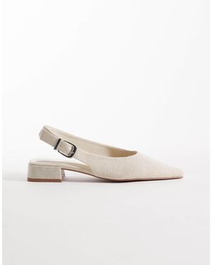 ASOS Lotto Slingback Ballets - White