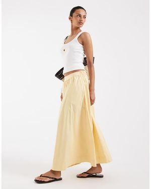 Vero Moda Pull On Full Midi Skirt - Natural