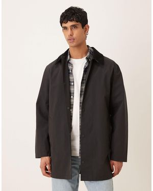 ASOS – trenchcoat aus baumwolle und nylon - Schwarz