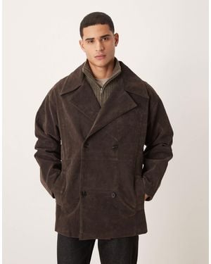 ASOS Extreme Oversized Mid Length Jacket - Brown