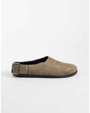 ASOS Marshall Suede Flat Mules - White