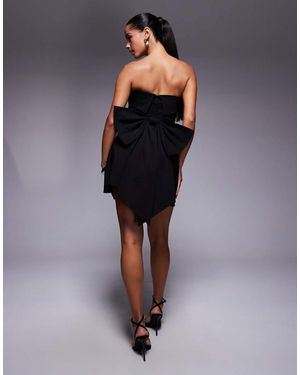TFNC London Bandeau Bow Back Mini Dress - Blue