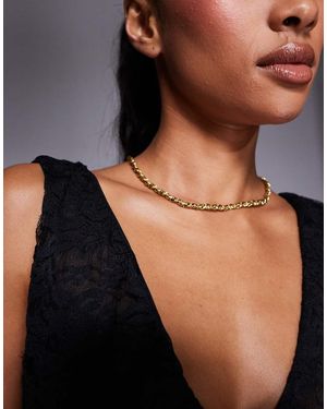 Neck On The Line Gedraaide Ketting - Zwart