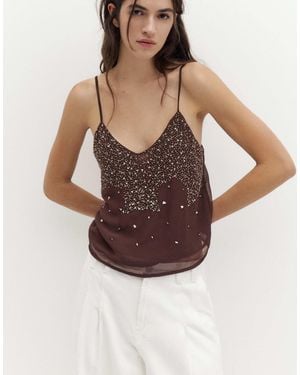 Pull&Bear – riemchenoberteil - Braun