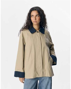 Object Gabardina En Caqui De -Verde - Neutro