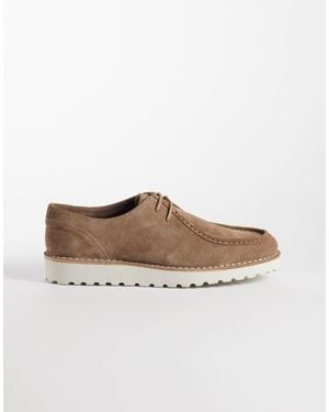 ASOS Lace Up Apron Shoes With Sole - White
