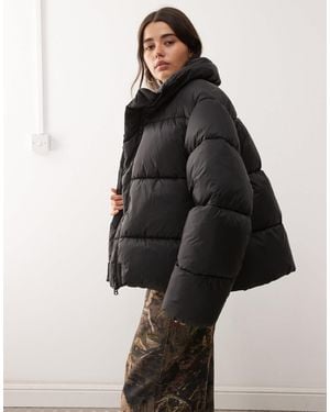 Weekday Oversized Puffer Coat - Black