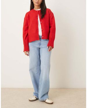 Jdy Vaqueros Azul Claro De Pernera Recta Y Talle Bajo Katie De Petite - Rojo
