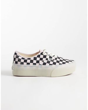 Vans Authentic stackform sneaker mit karomuster - Weiß