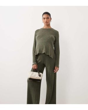 Mama.licious Mamalicious Maternity Over The Bump Wide Leg Trousers Co-Ord - Green