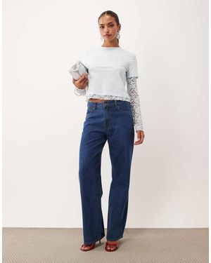 Lioness Top Model Wide Leg Jeans - Blauw