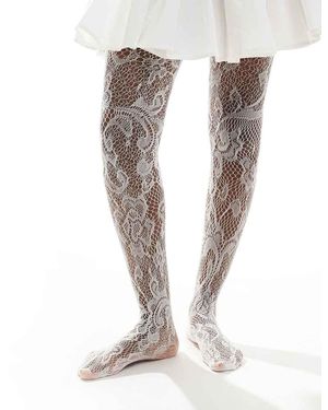 ASOS Medias Blancas De Encaje De - Blanco