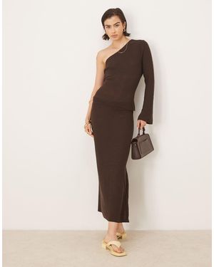 ASOS Gebreide Maxi Rok - Naturel