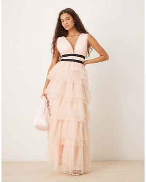 True Decadence Tulle Maxi Dress - Natural