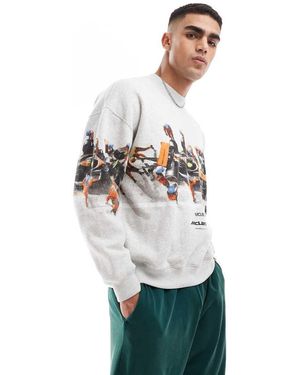 Abercrombie & Fitch F1 Pit Stop Print Sweatshirt - White