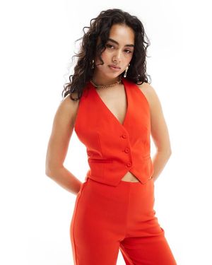 Mango Co-Ord Waistcoat - Red