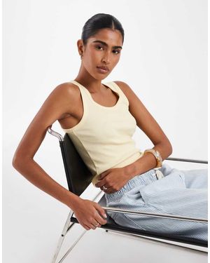 Gap Cotton Ribbed Vest - Yellow
