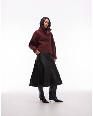 & Other Stories Wool Mock Neck Short Jacket - White