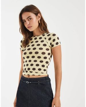 Motel Agneta Big Dot Tee - Blue