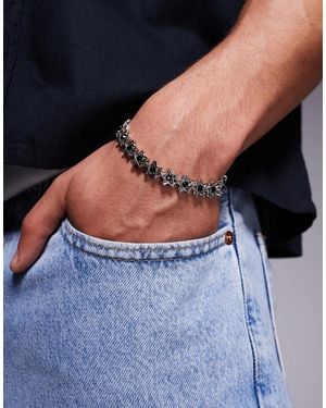 ASOS Black Crystals Star Bracelet - Blue