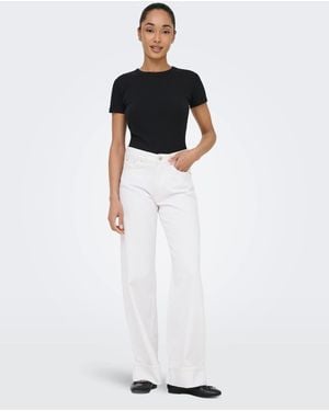 ONLY Wide fit – jeans aus em denim - Weiß
