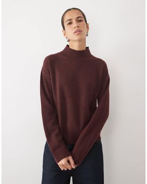 Vila High Neck Knitted Sweater - Red