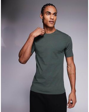 River Island Muscle Fit T-shirt - Grey