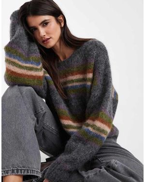 Muse Assembly Jersey De Punto Hattie A Rayas En Gris - Negro