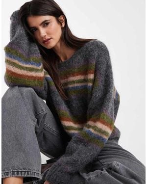 Muse Assembly Maglione Lavorato A Maglia A Righe Hattie Grigio - Nero