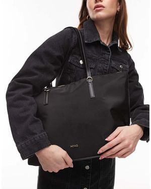 Mango Bolso Tote Clásico De - Negro