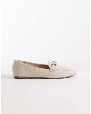 London Rebel Nori Buckle Detail Loafers - White