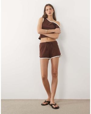 ASOS Shorts With Contrast Trim - Natural